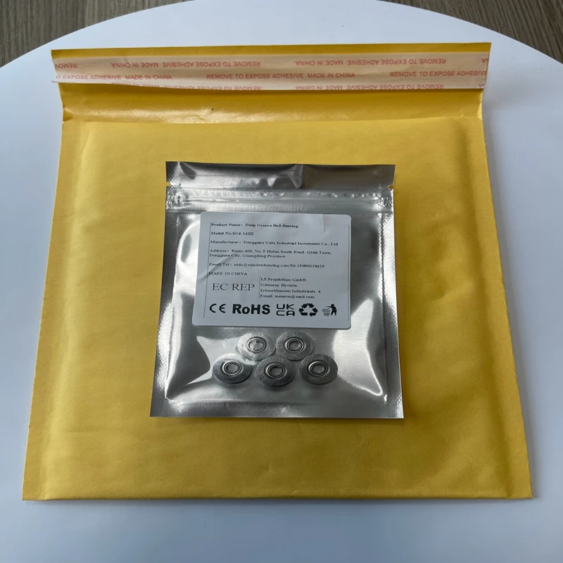 

4PCS SU4-14ZZ 4x14x4 mm Roller Bearings SU4-14 Deep Groove Ball U-shaped Groove Wheel