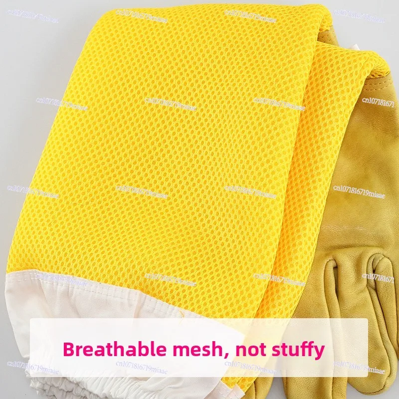 Bee keeping sheepskin gloves thickened canvas bee-proof gloves