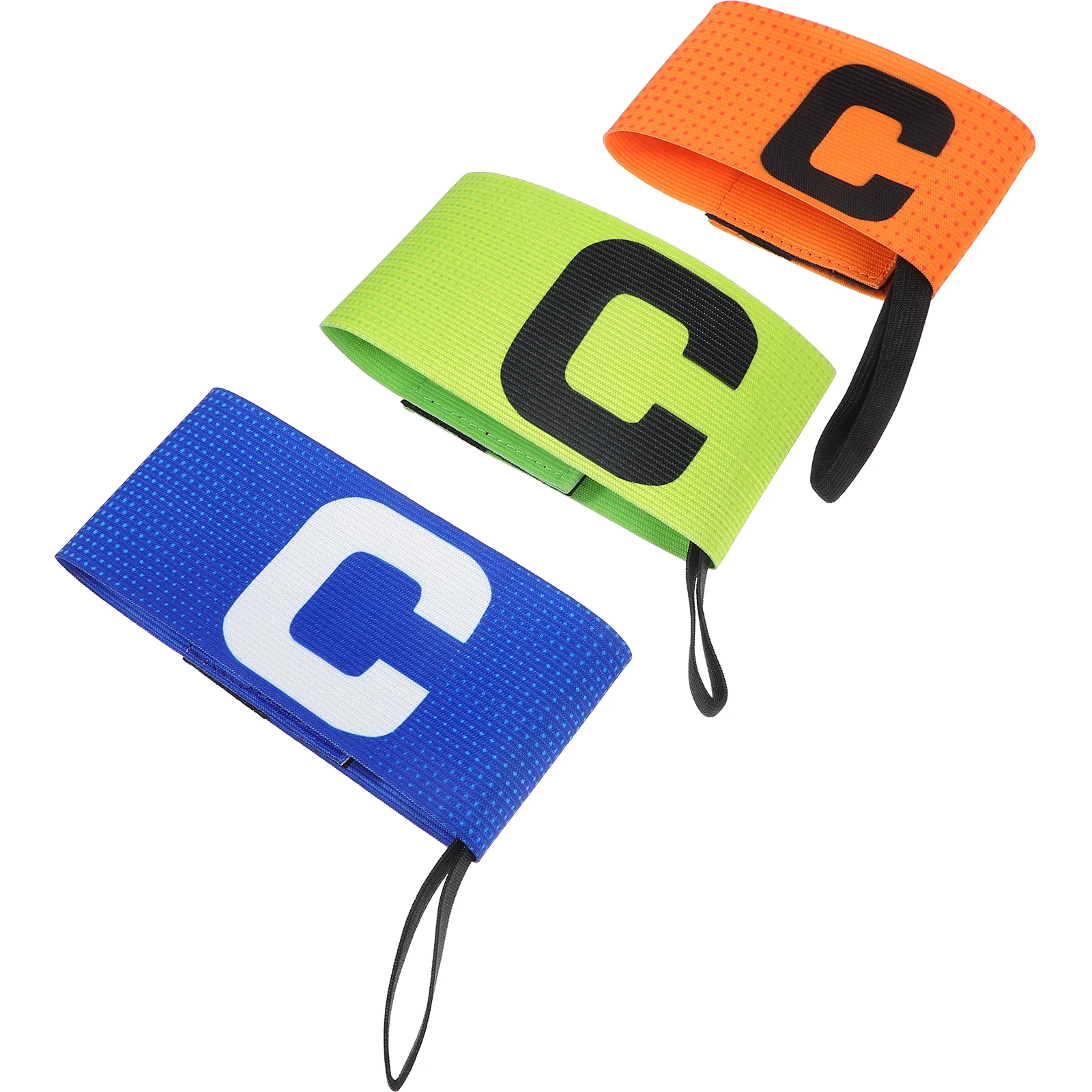 

3pcs Football Captain Armband Bands Adjustable C Letter Polyester Team Sports Arm Signs for Soccer Basketball Hockey