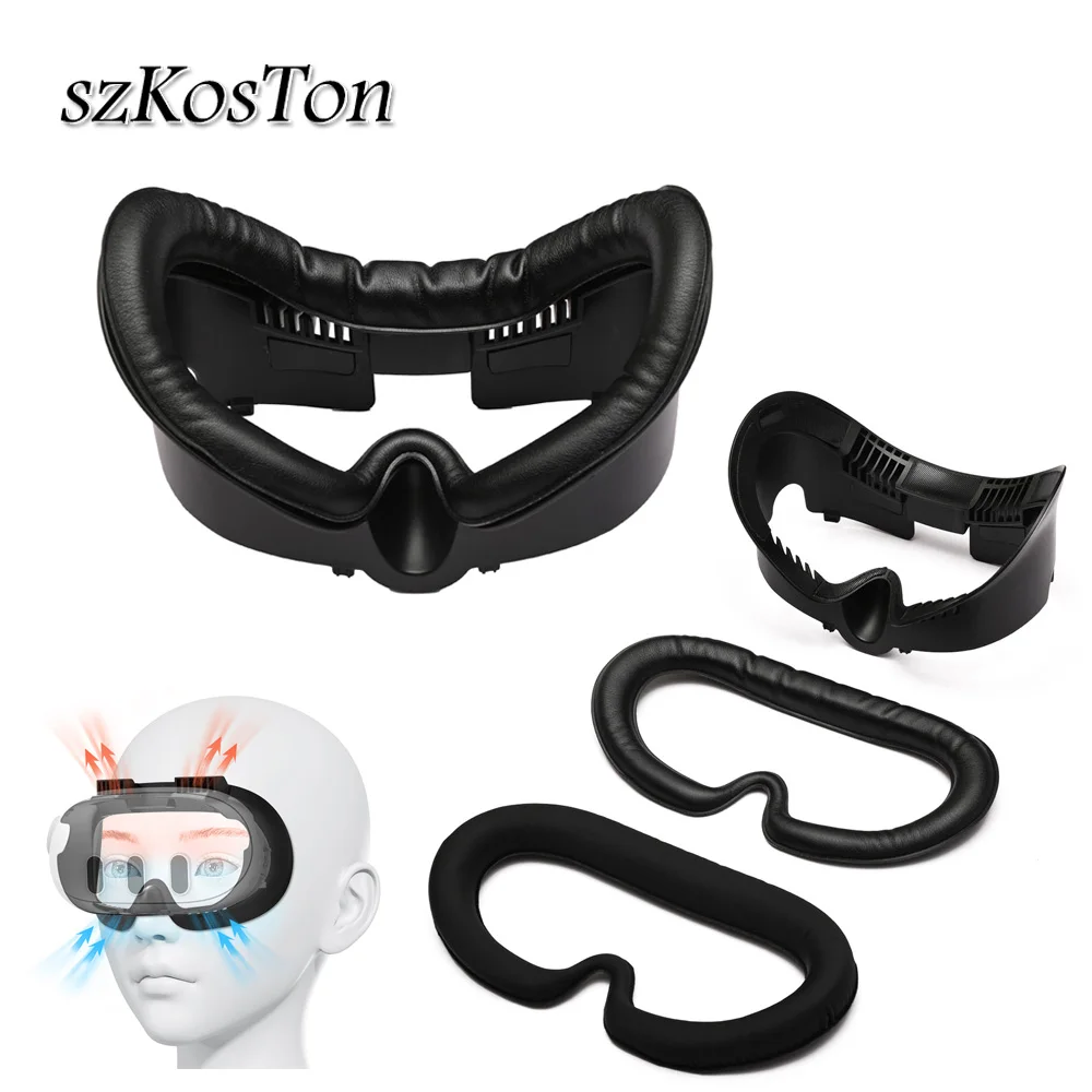 Vr-メタクエスト3用の合成皮革フェイスカバー,シルク生地,フェイスクッション,交換用アクセサリー