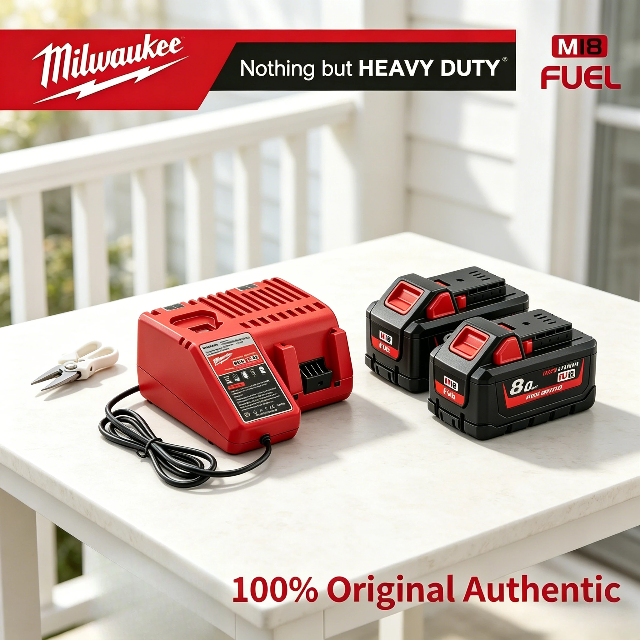 

100% Original 5.0/6.0/8.0Ah Milwaukee M18 21700/18650 Battery Charger REDLINK Intelligence 48-11-1860 Heavy Duty Long Runtime