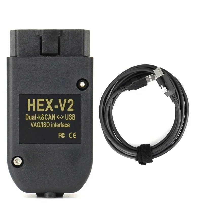 2024 Nuovo Software V23.11 for .Volkswagen/Audi/Skoda/Seat Vag COM Strumento di Scansione ATMEGA162 Vag HEX V2 Scanner Interfaccia USB Illimitata VINs HEX V2 Strumento diagnostico automobilistico 1996-2017