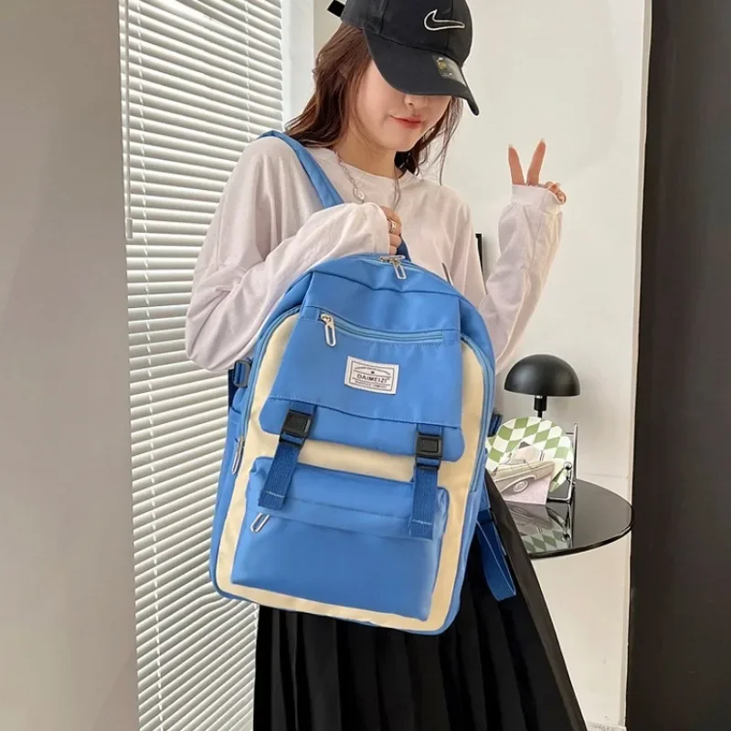 British Style Fashionable Versatile Backpack Teen Girl Princess Large Capacity School Bag Primary and Secondary School Bag