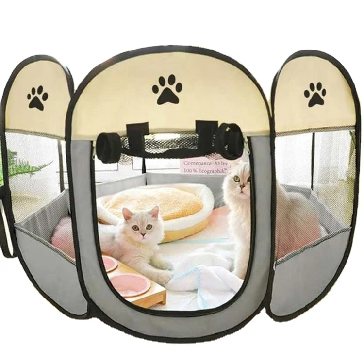 Folding hot eight-sided pet fence indoor pet dog bed outdoor cat pet big dog house