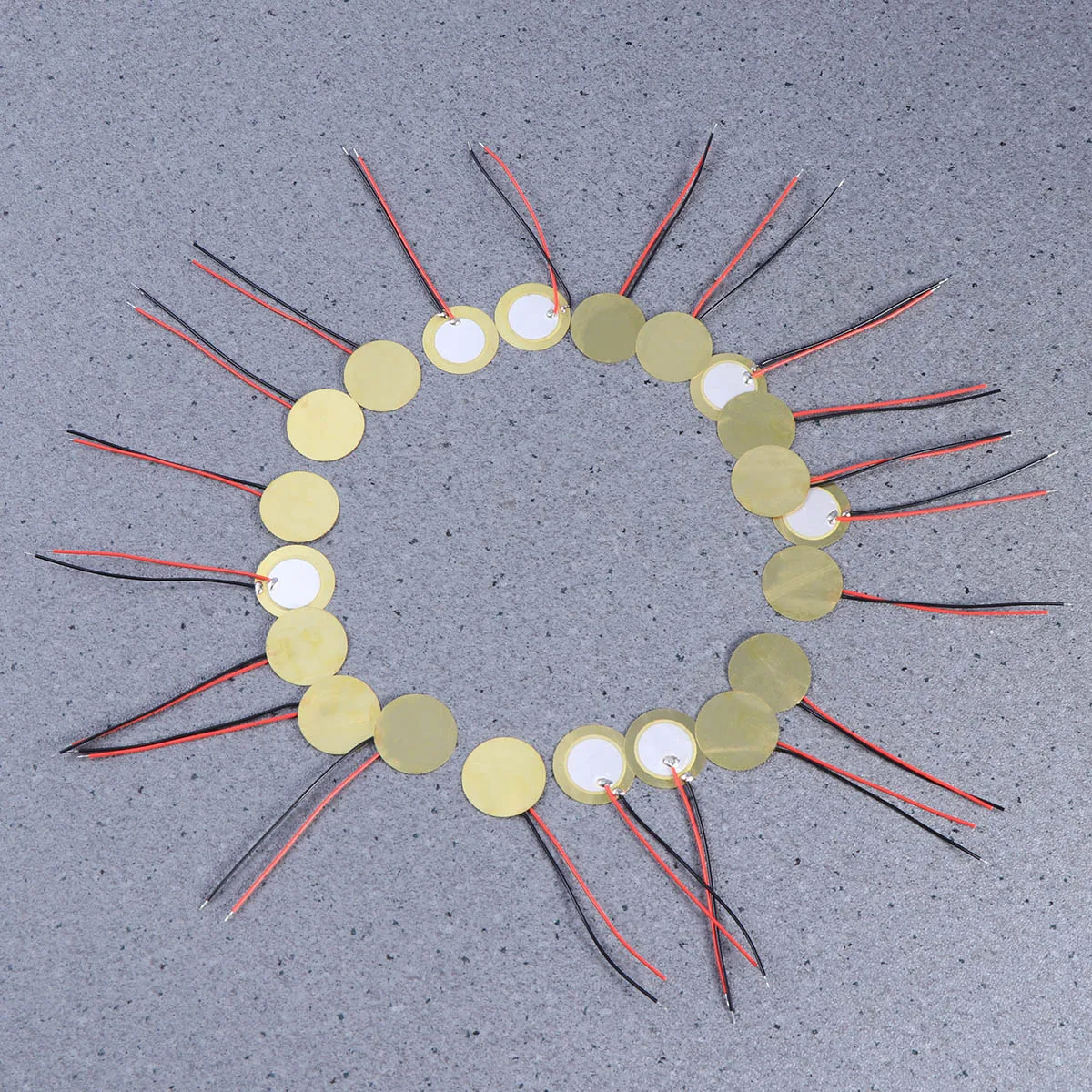 

20pcs 20Mm Brass Plate Disc Diaphragm Buzzer Element Pickup Component Low Voltage For Instruments Clocks Cameras