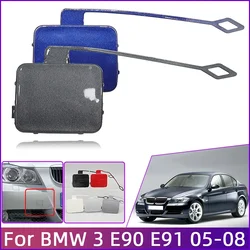 Cubierta de gancho de remolque del parachoques delantero para BMW E90, E91, 318, 320, 325, 330, 2005-2008, embellecedor de ojo de remolque pintado, accesorios de tapa de coche