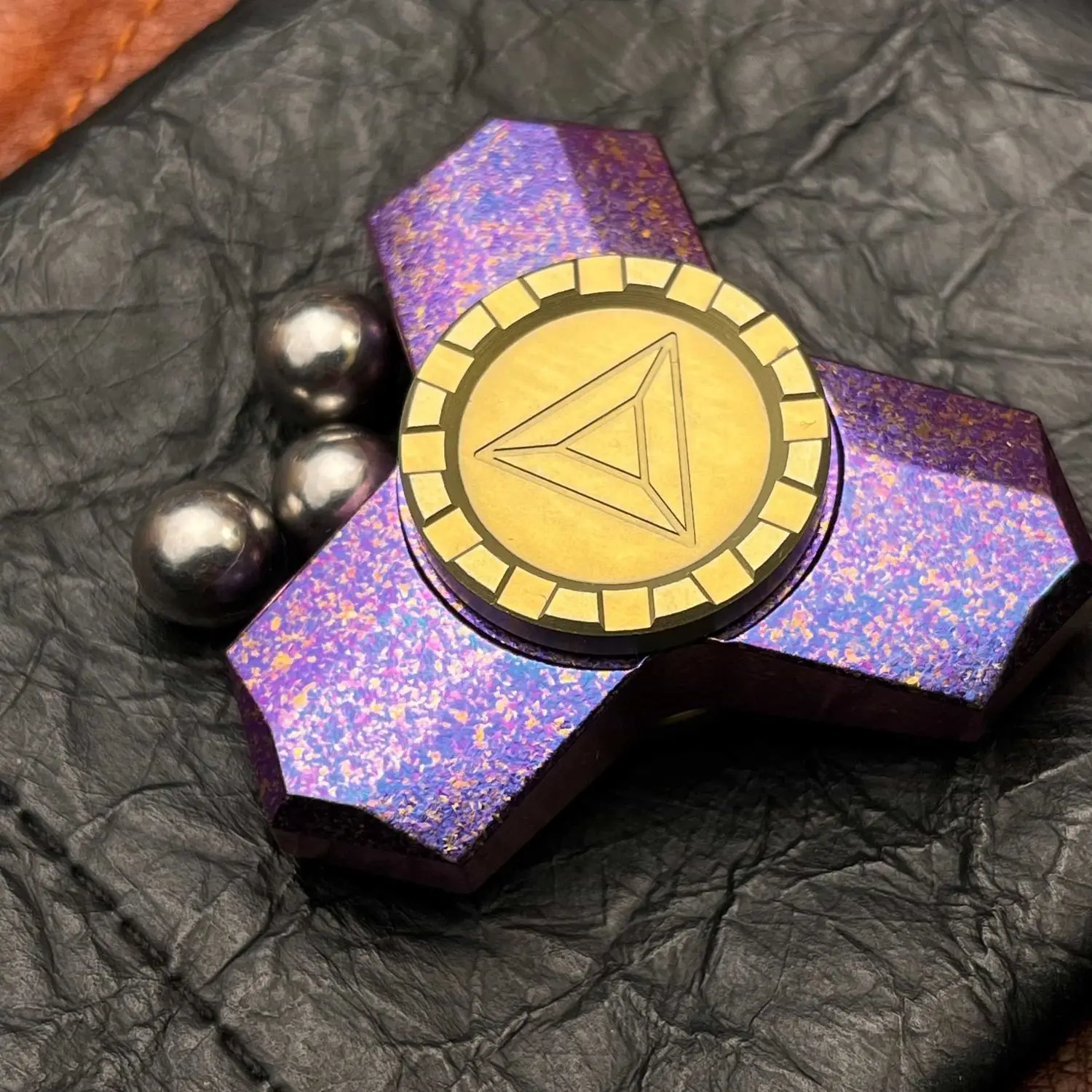 Titanium Alloy Magnetic Push Coin EDC Fidget Spinner Metal Fingertip Toy Sensory Gadget for Stress Relief Daily Leisure Use