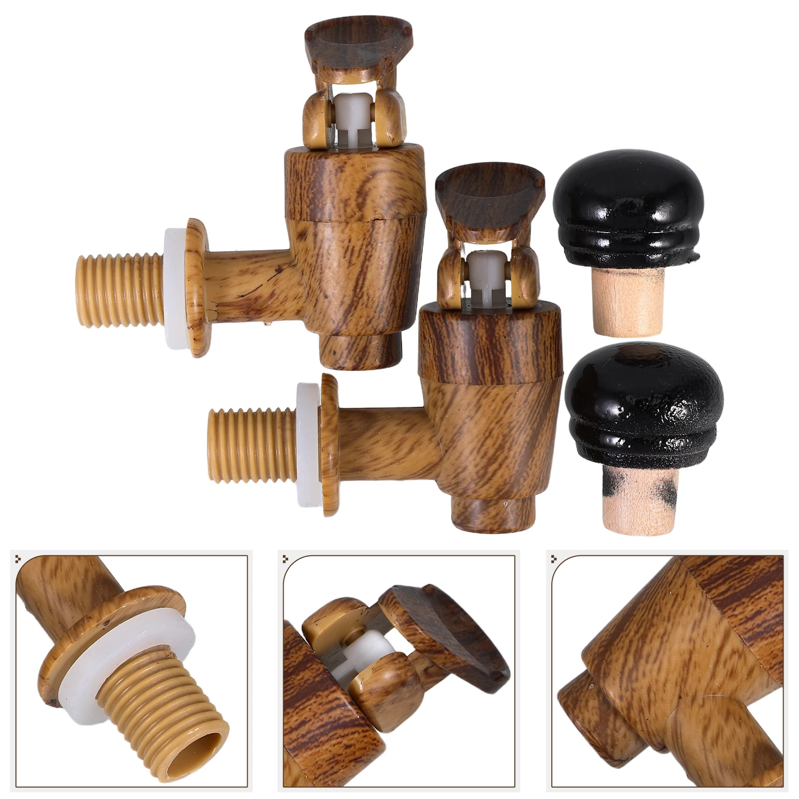 

2 set 2 set Plastic Barrel Cork Replacement Tap For White Red Beer Barrel Accessories Wine Parts Spigot Stopper Household