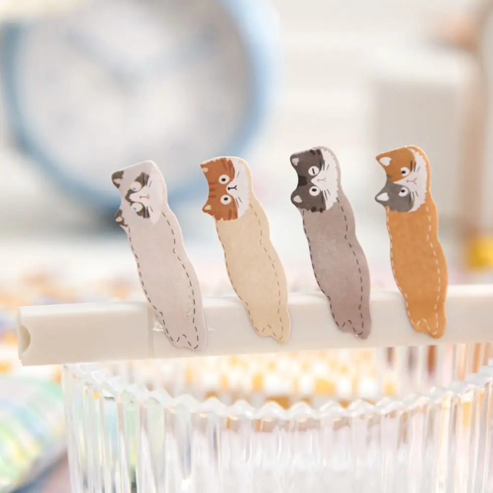 Notebooks Memo Pad Cat Index Sticker Meow Creative Kitty Index Dividers Label Posted Cat Paw Sticky Note School Supplies