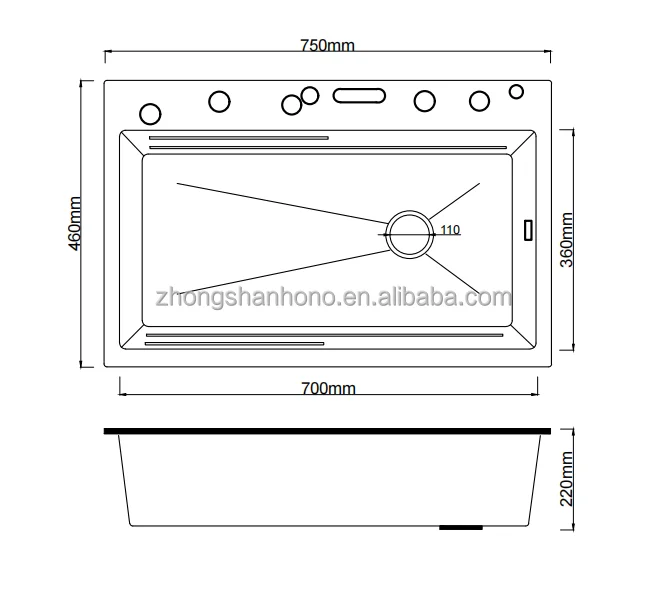 モダンなスマートキッチンシンク、手作りステンレス製シンク、多機能ウォーターフォール洗面台