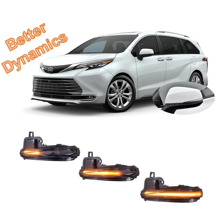 

for Toyota Sienna IV 2020 2021 2022 Dynamic LED Sequential Indicator Mirror Turn Light Signal