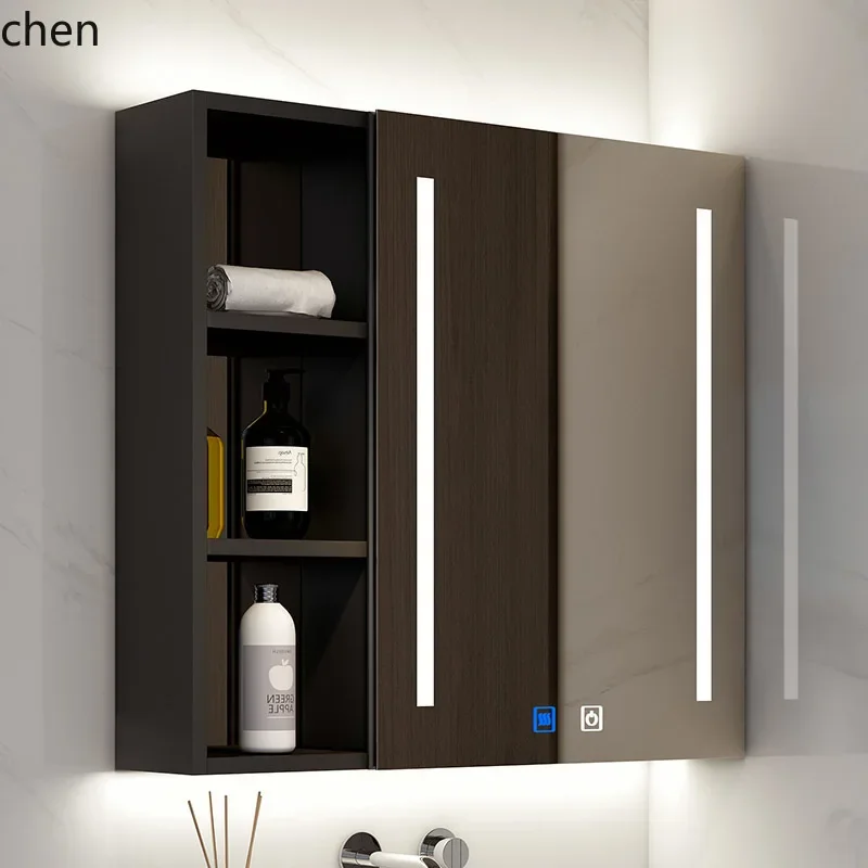Smart Bathroom Mirror Cabinet Wall-Mounted Bathroom Mirror Storage Integrated Cabinet