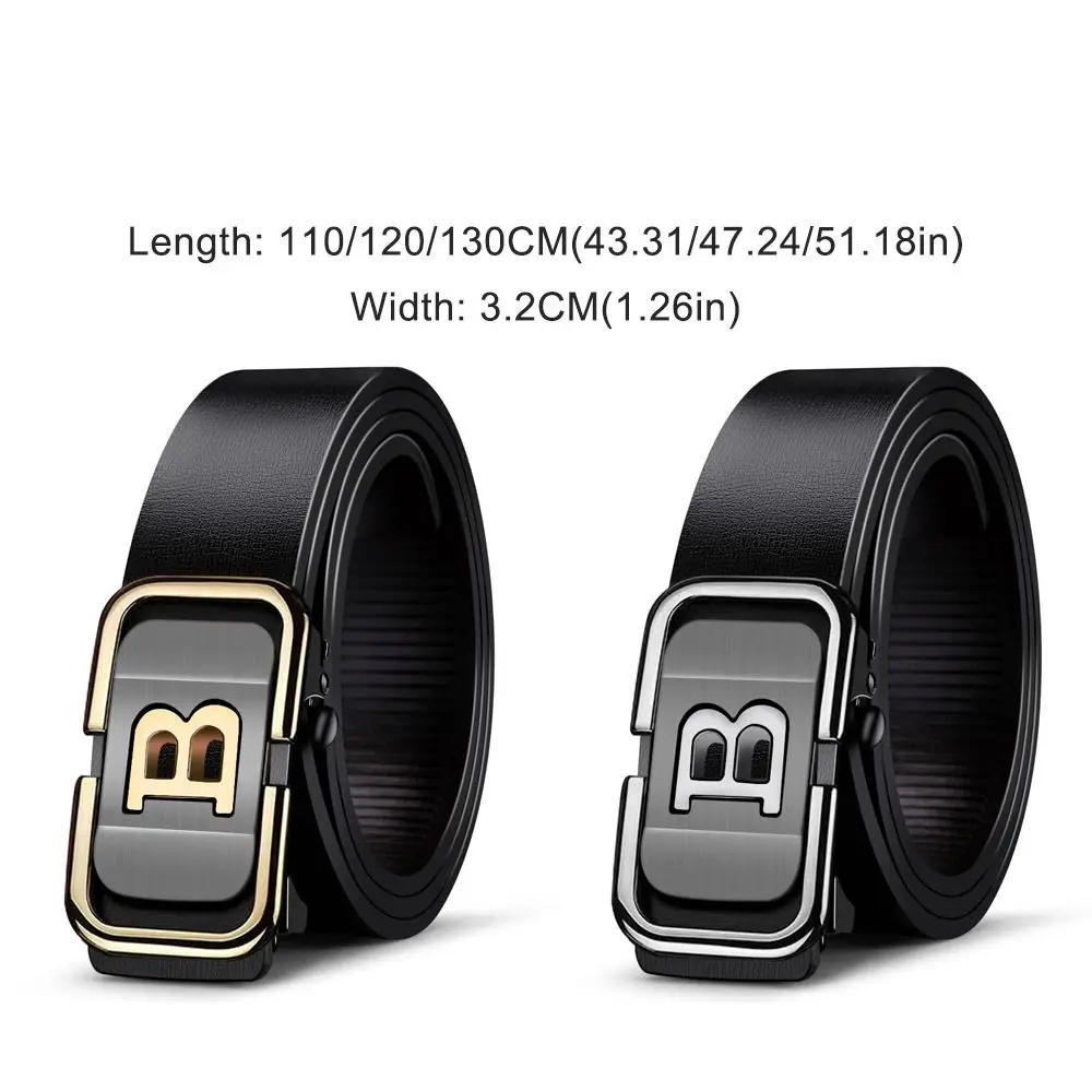 عارضة بو الجلود الأعمال حزام جلد تصميم فاخر خمر التلقائي مشبك حزام حزام للرجل