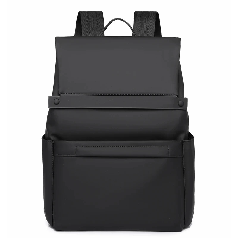 Fashionable Men's Backpack Commuter Leather Membrane Material Laptop Bag
