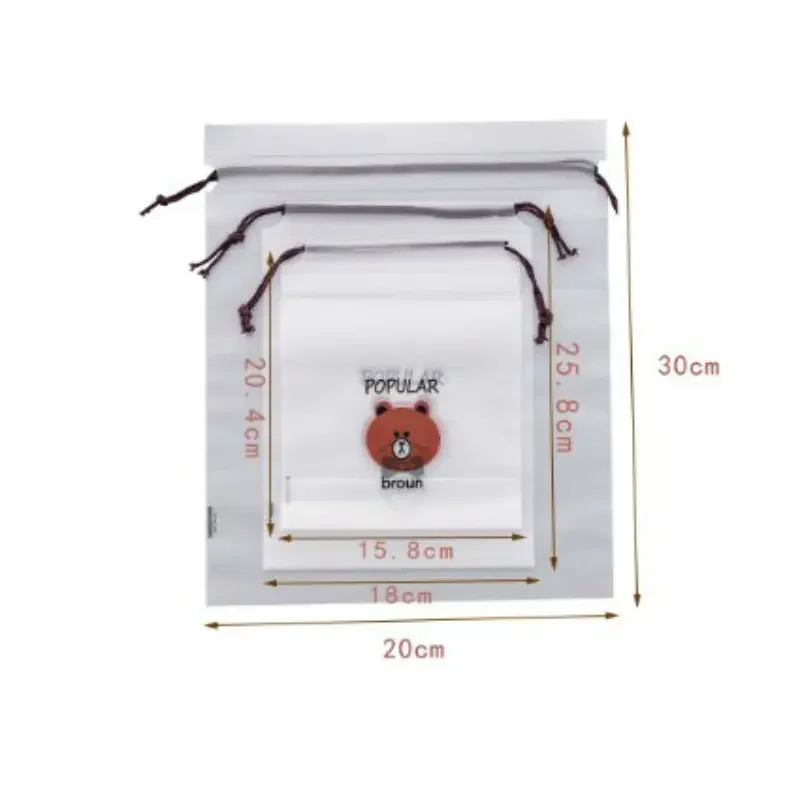 Cartoon Bear Transparent Travel Cosmetic Bag Make Up Case Women Waterproof Makeup Beauty Wash Organizer Toiletry Kit Storage Bag