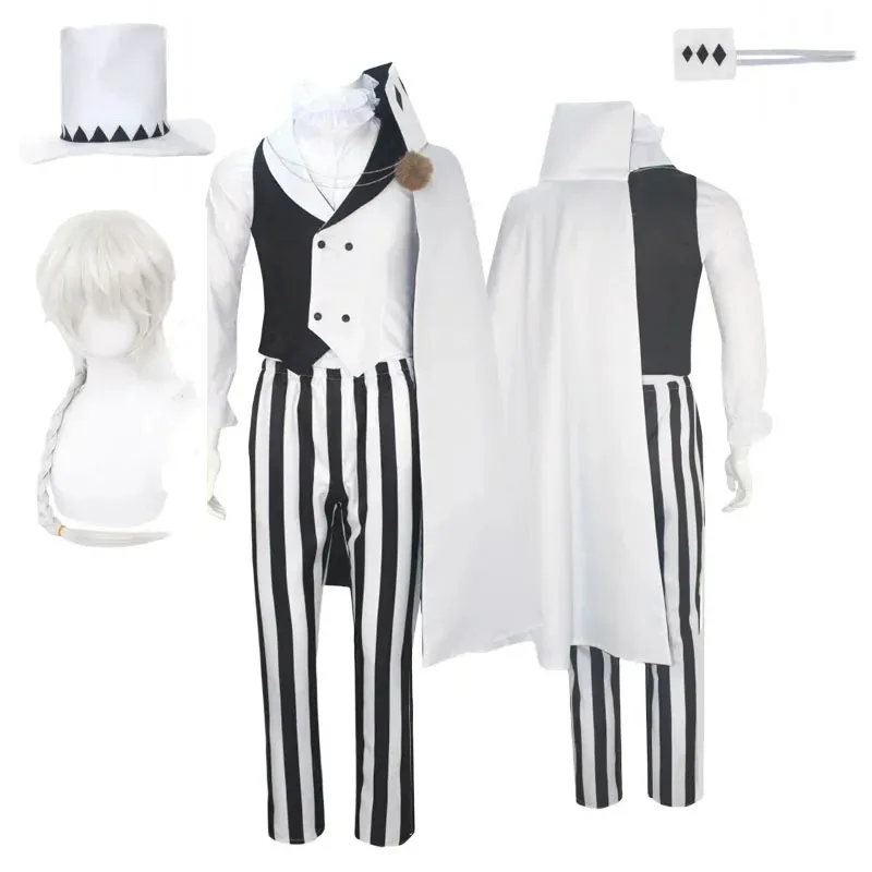 

Nikolai Gogol Cosplay Costume Anime Bungou Bungo Stray Dogs Season 4 Nikolai Cosplay Cloak Cape Uniform Suit Wig Halloween