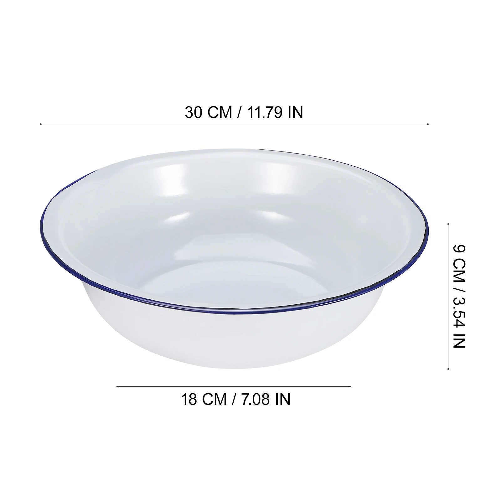 Vintage Enamel Footbath Soak Tub Bucket Stainless Steel Wash Basin Foot Soaking Pedicure Bowl Bathroom Laundry Room Foot Care