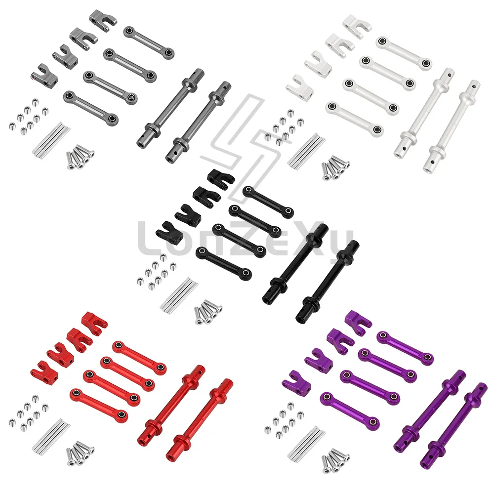 Aluminum Anti-Tilt Linkage Set 13.2g 23mm Hole Spacing for Losi 1/18 Mini LMT RC Monster Truck, Alloy Anti Roll Links W/Hardware