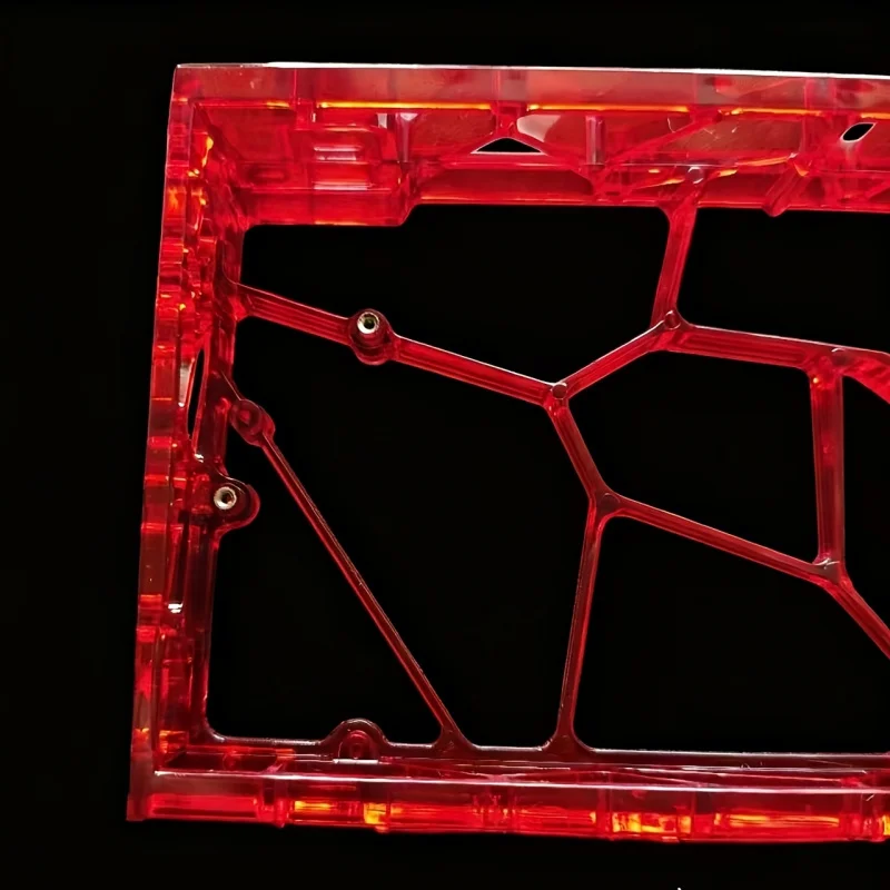 

Transparent red hollow-out kit typewooting60，holy60Suitable for mechanical keyboards，Magnetic switch keyboarddiy