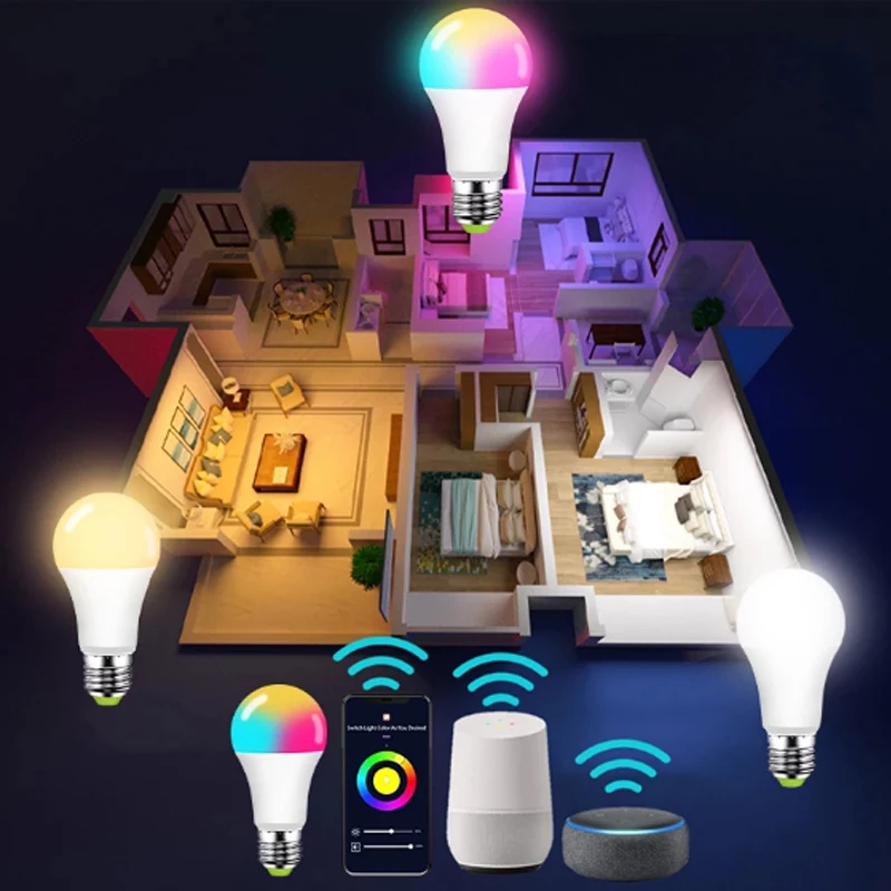 CozyLife WiFi Smart Homekit bulb RGBWC five-way bulb Cozy Life and code Alexa voice control