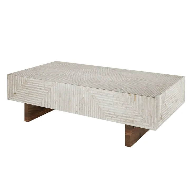 #New Design Mother of Pearl Inlay Coffee Table Decorative MOP Table Living Room Furniture Made in Vietnam