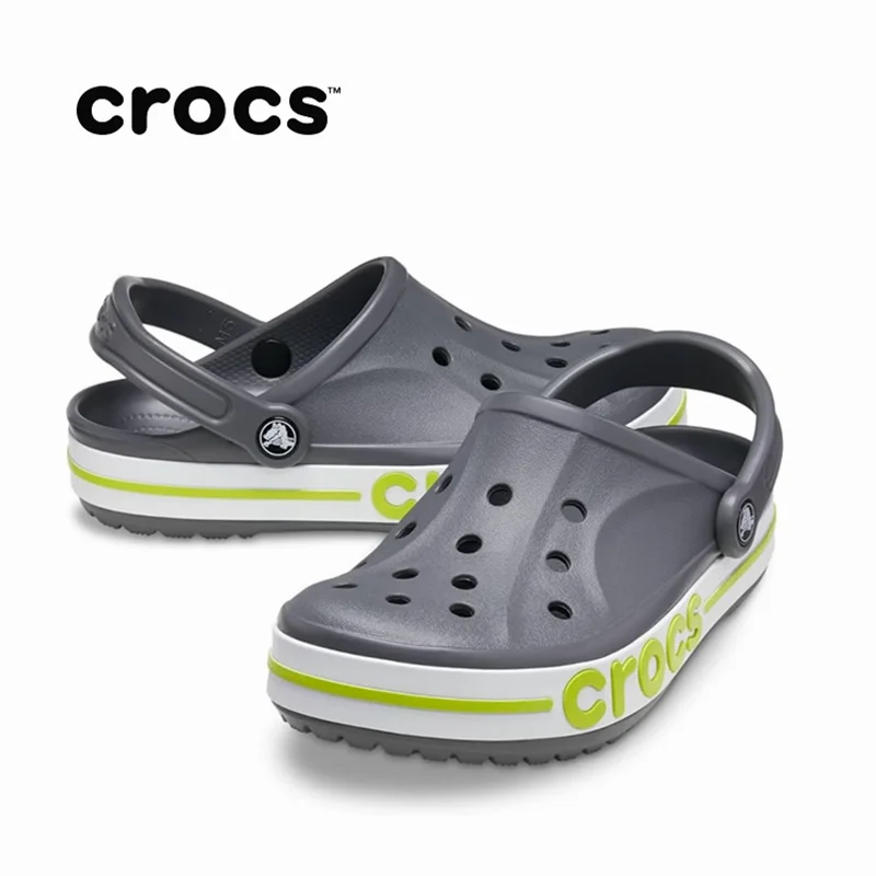 Оригинальные повседневные сандалии Crocs Bayaband Clog унисекс с закрытым носком слипоны уличная Мужская дышащая пляжная обувь