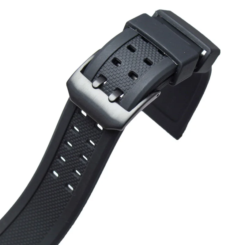 Rubber Watch Band for Luminox 7251 3050 Silicone Strap Men Black Watchband 23mm