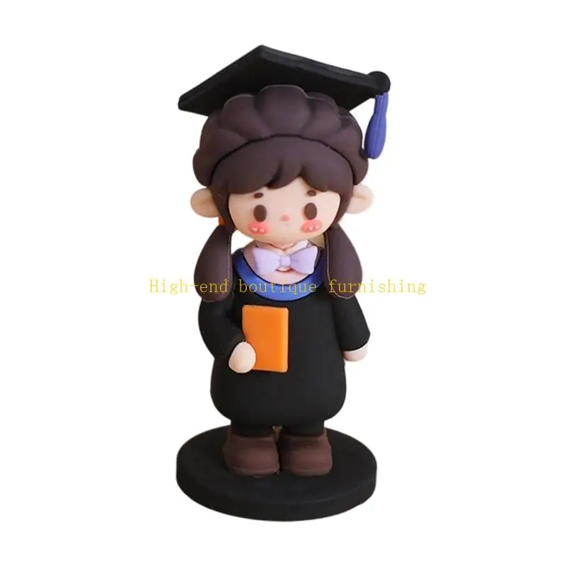 L9NB Cartoon Graduation Figurine For Display Use And Party Table Styling