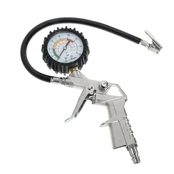 Multifunctional 220PSI Car & Motorcycle Tire Air Pressure Monitoring Gauge Tester Air Compressor Dial Meter Inflator Pump Tool