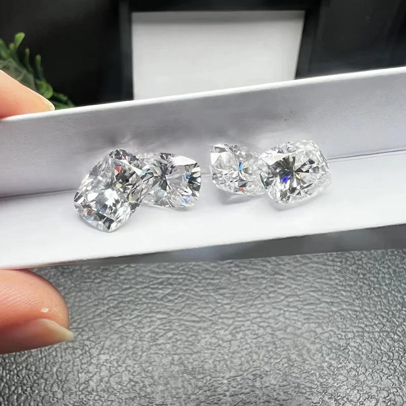 DJMAX 0.2-5ct taglio radiante Moissanite pietre sciolte certificate Moissanite diamanti gemma D colore e VVS1 per la creazione di gioielli
