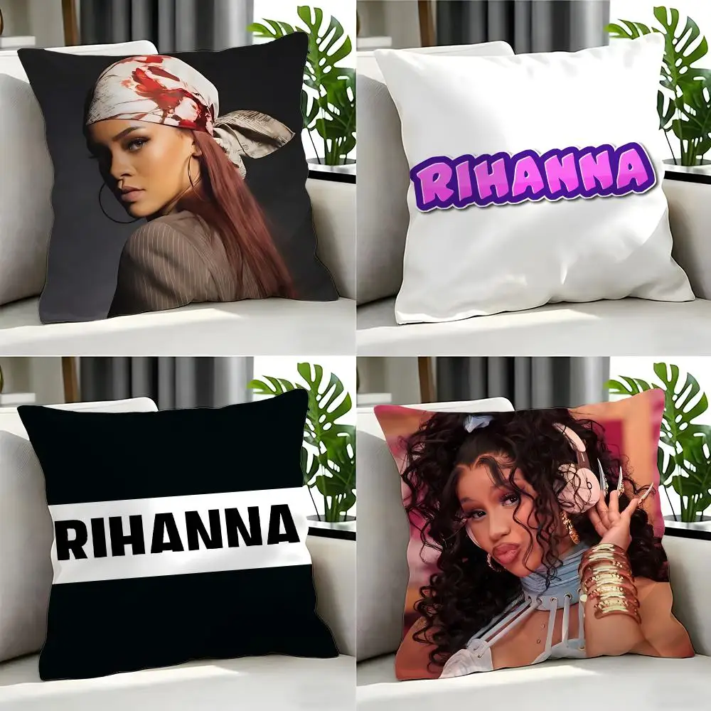 singer - Rihanna Cushion Cover Cushion Cover Set 4Pcs 50x50 45x45 40x40 Pillowcase Decorative Sofa Home Decor