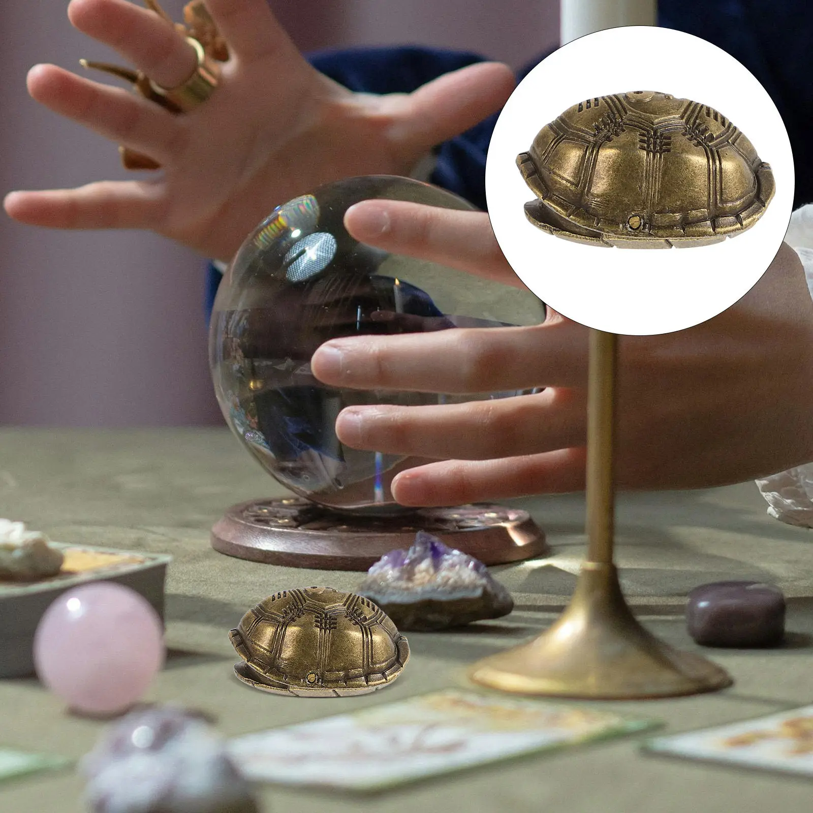 

Даосский кулон-черепаха для просветления с восемью триграммами, изысканный инструмент для гадания ручной работы, для духовного наставления и привлечения удачи