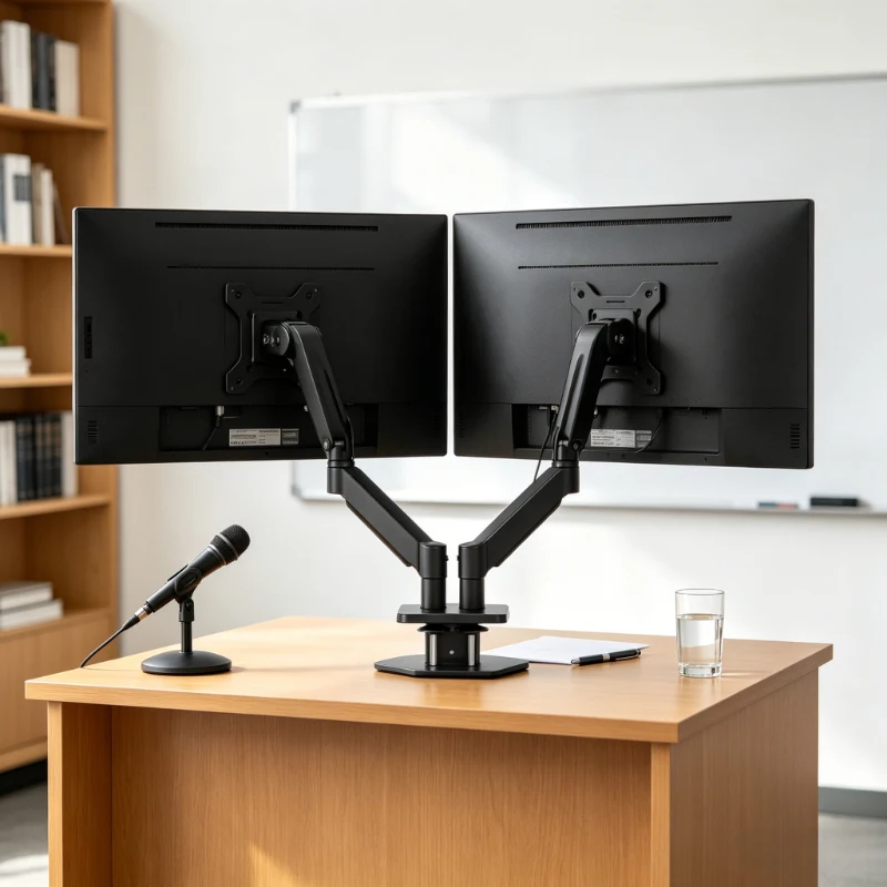 Widely compatible dual screen stand, fine anti-rust material durable, long term use safe and reliable enough