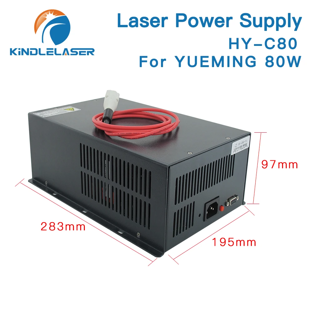 KINDLELASER HY-C80 CO2 Laser Power Supply 80W For YUEMING Engraving / Cutting Machine