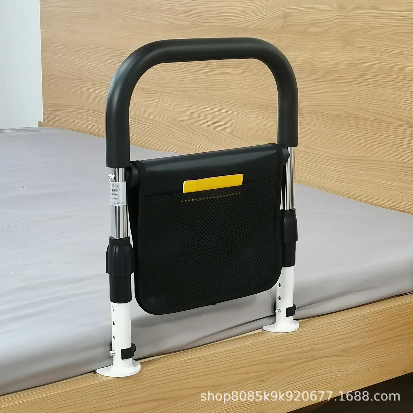 Bedside Rails for Seniors Non-Slip Grab Bar Bed Guard Rails with Storage Pocket for Adults Elderly Home Hospital Patient Room