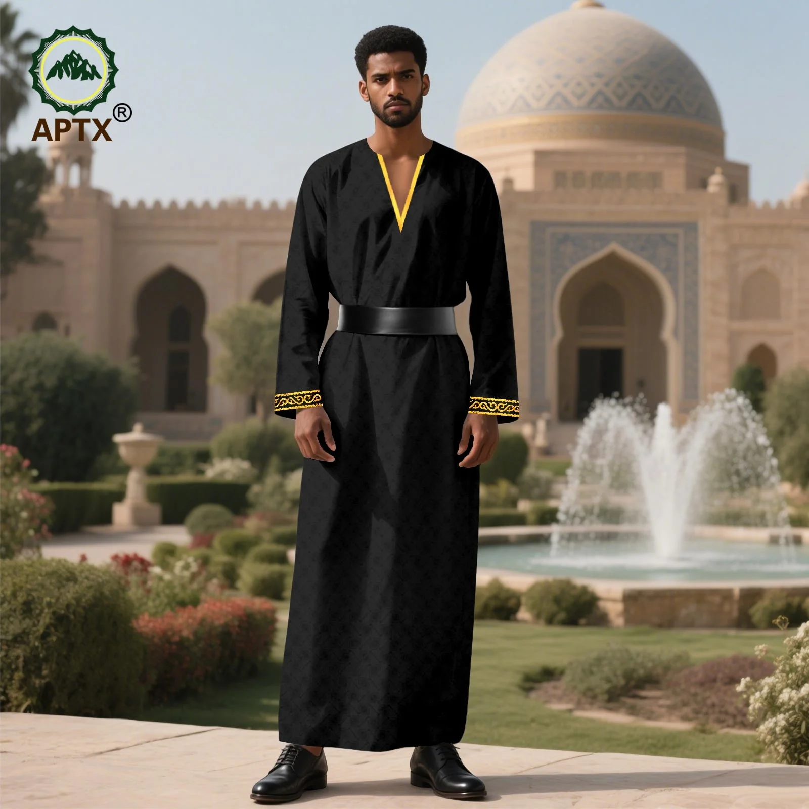 

African Men 's Robes Middle East Arabic Vintage Muslim Kaftan Abayas Leisure Buttons Long Sleeve Jubba Thobe Men Clothes 2514005
