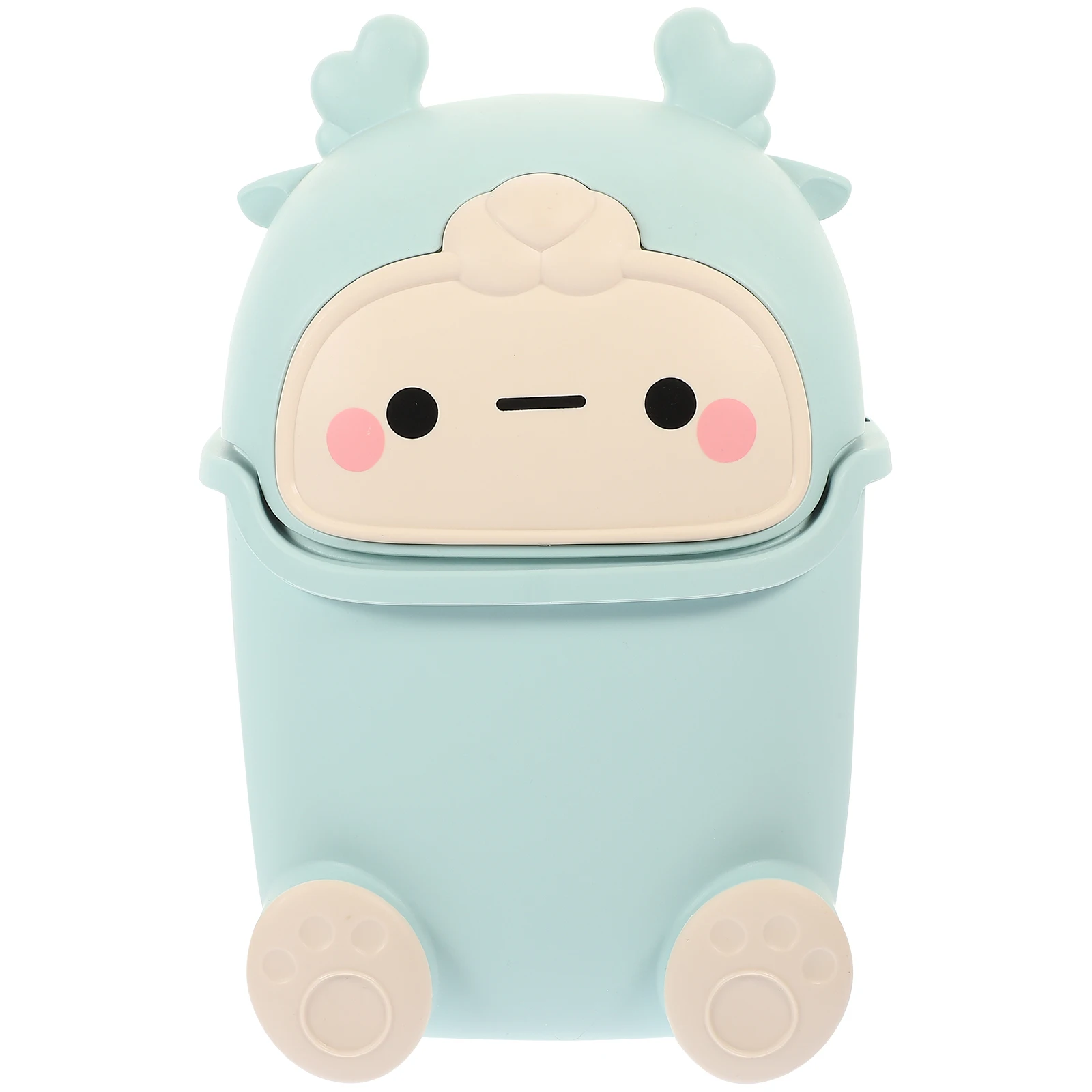 

Flip Trash Can Garbage Desk Desktop Table Tabletop Modeling Plastic Small Rubbish Bin Bathroom
