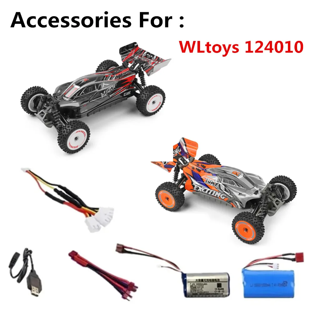 

Аксессуары для аккумуляторов WLtoys 124010, 7,4 В, 1500 мА · ч, 3000 мА · ч/Т-разъем/кабель 3 в 1, подходит для: 124010 машинок на радиоуправлении