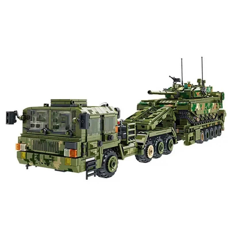 Panlos 688003 Military Series Tank Transport Vehicle Boy Block Assembly Toy