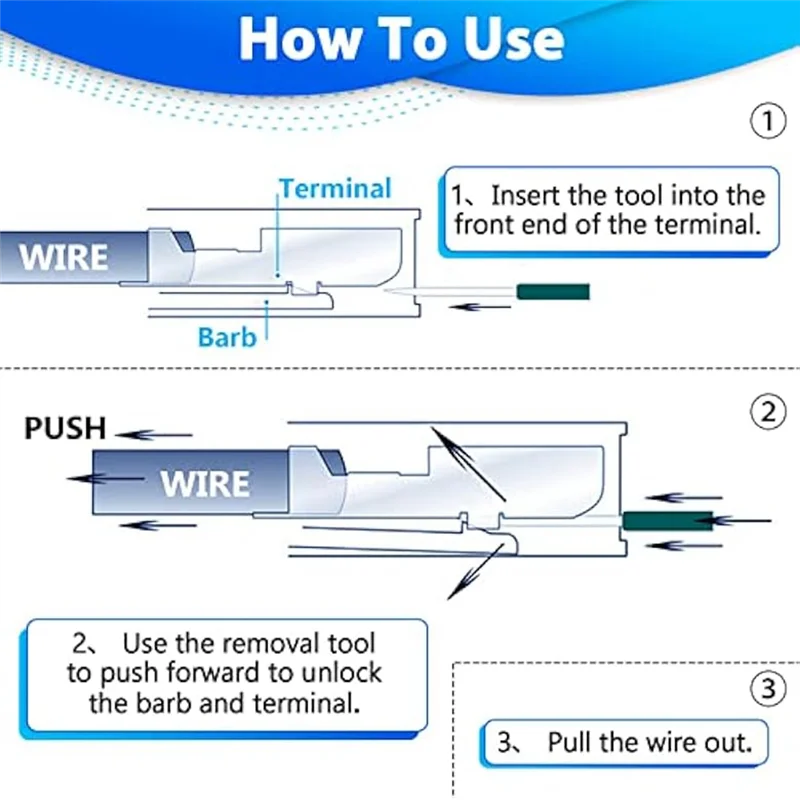 

Electrical Pin Removal Tool Kit Terminal Tool Removal Kit Wire Connector Pin Removal Tool Kit Pin Extractor Tools For Car Auto