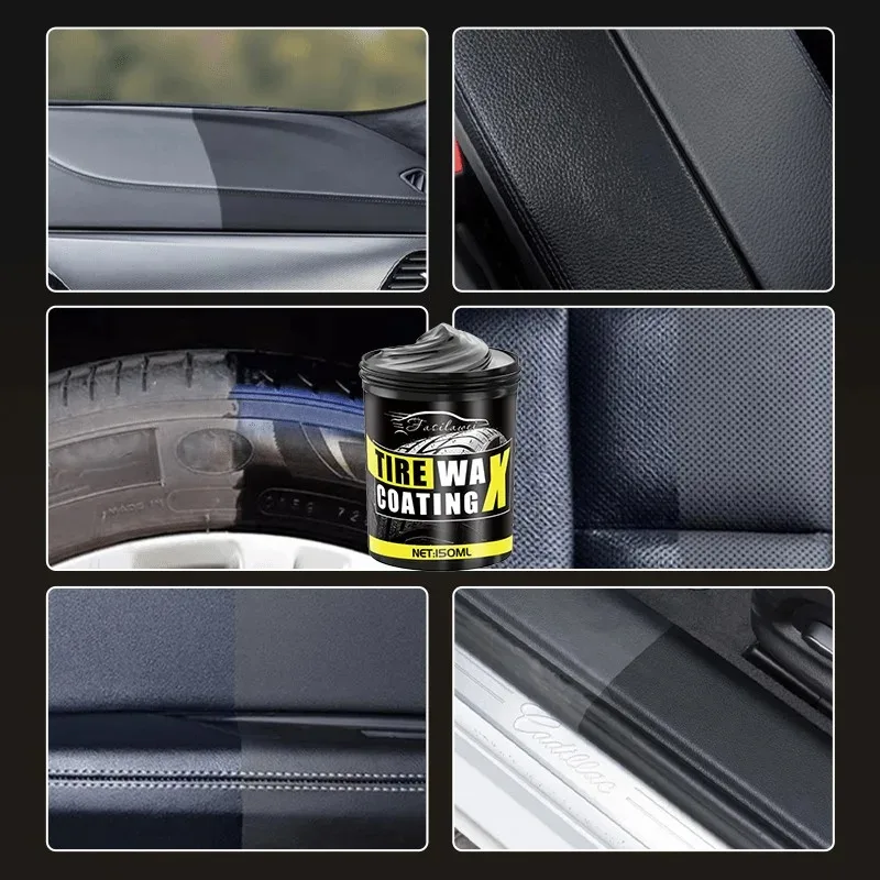 جديد! 150 جرام من الشمع لاستعادة الجلد والبلاستيك، كريم لمنعش داخلي السيارة، منتج لتجديد تألق لوحة القيادة، #5