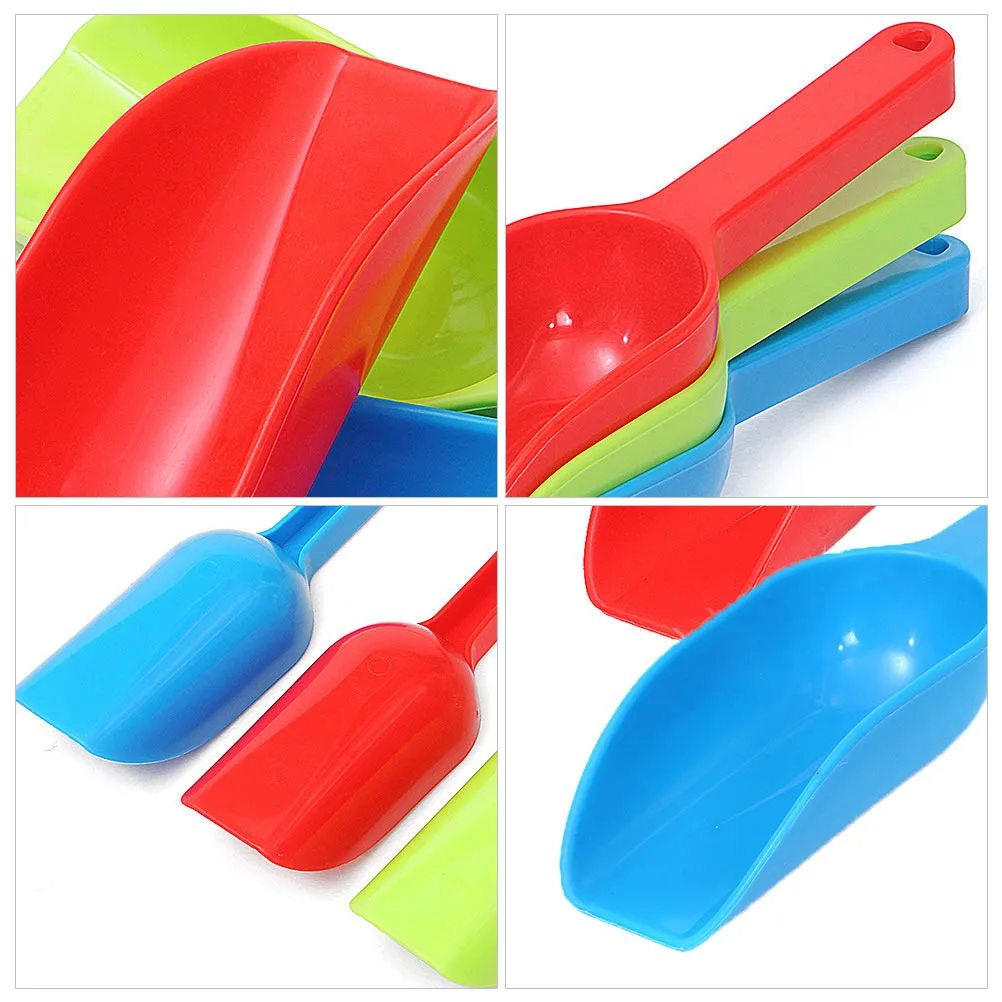 4-teiliges Kinder-Schneeschaufel-Set, Langlebige Kunststoff-Flachkopf-Sandschaufeln für Kinder, Outdoor-Strand-Sandgraben-Sommerschaufeln