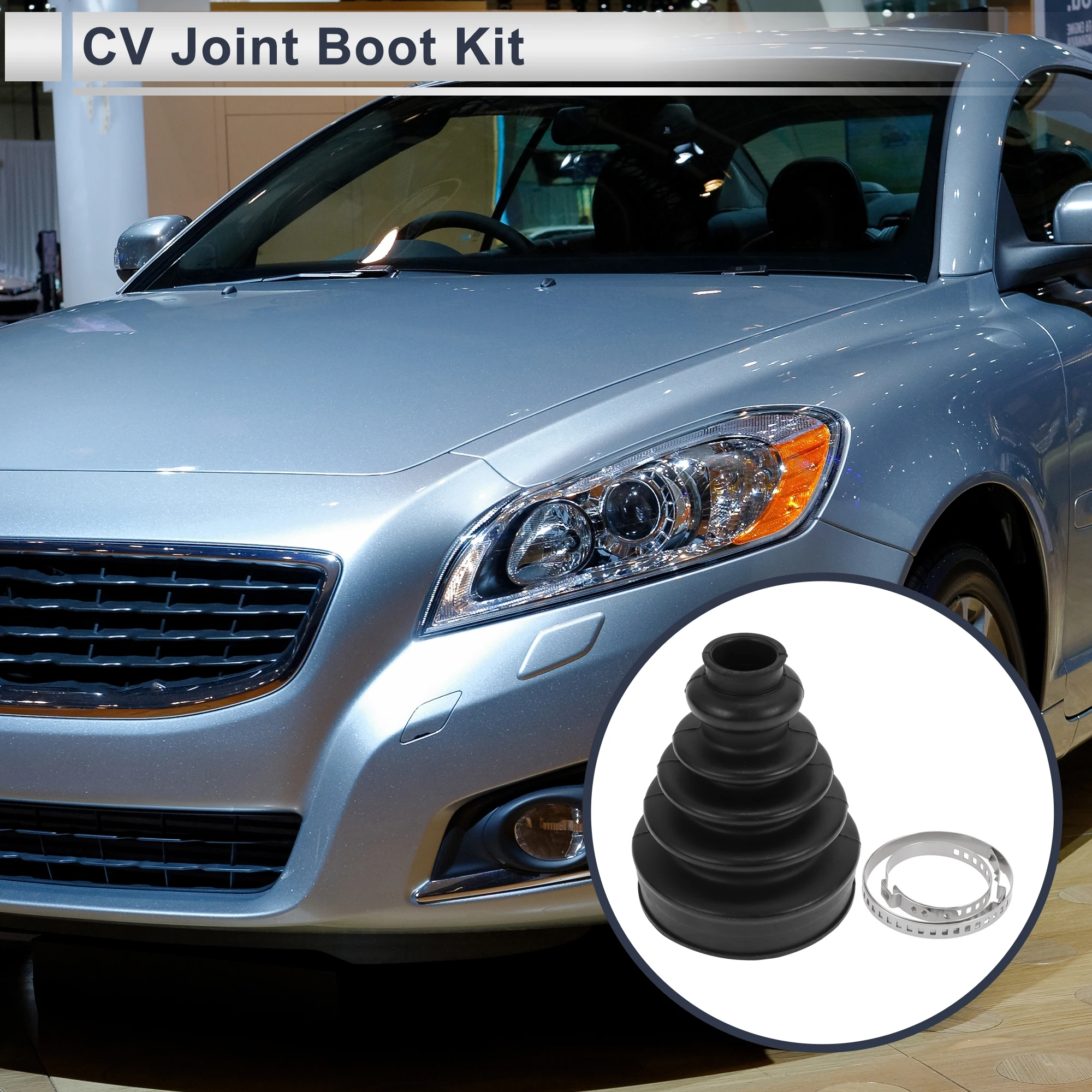 X Autohaux No.31256017 Inner CV Joint Boot Kit with Clamps for Volvo C30 2007-2013 for Volvo C70 2006-2013 for Volvo V50 2004