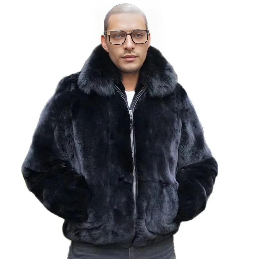 

Fur Coat Men Real Fox Fur Jacket Winter Fur Coats Warm Thick Jackets Plus Size Overcoats
