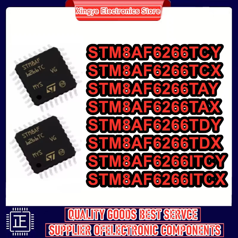 

5 шт STM8AF6266TCY STM8AF6266TCX STM8AF6266TAY STM8AF6266TAX STM8AF6266TDY STM8AF6266TDX STM8AF6266ITCY STM8AF6266ITCX LQFP-32