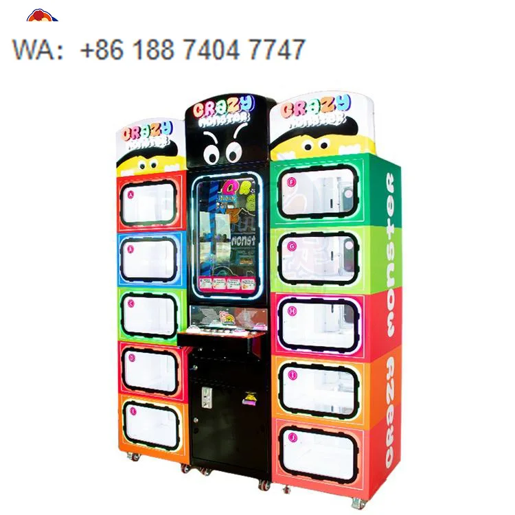 New Coin Operated Arcade Toy Vending Colorful Crazy Monster Prize Crane Doll Gifts Game Machine for 2023