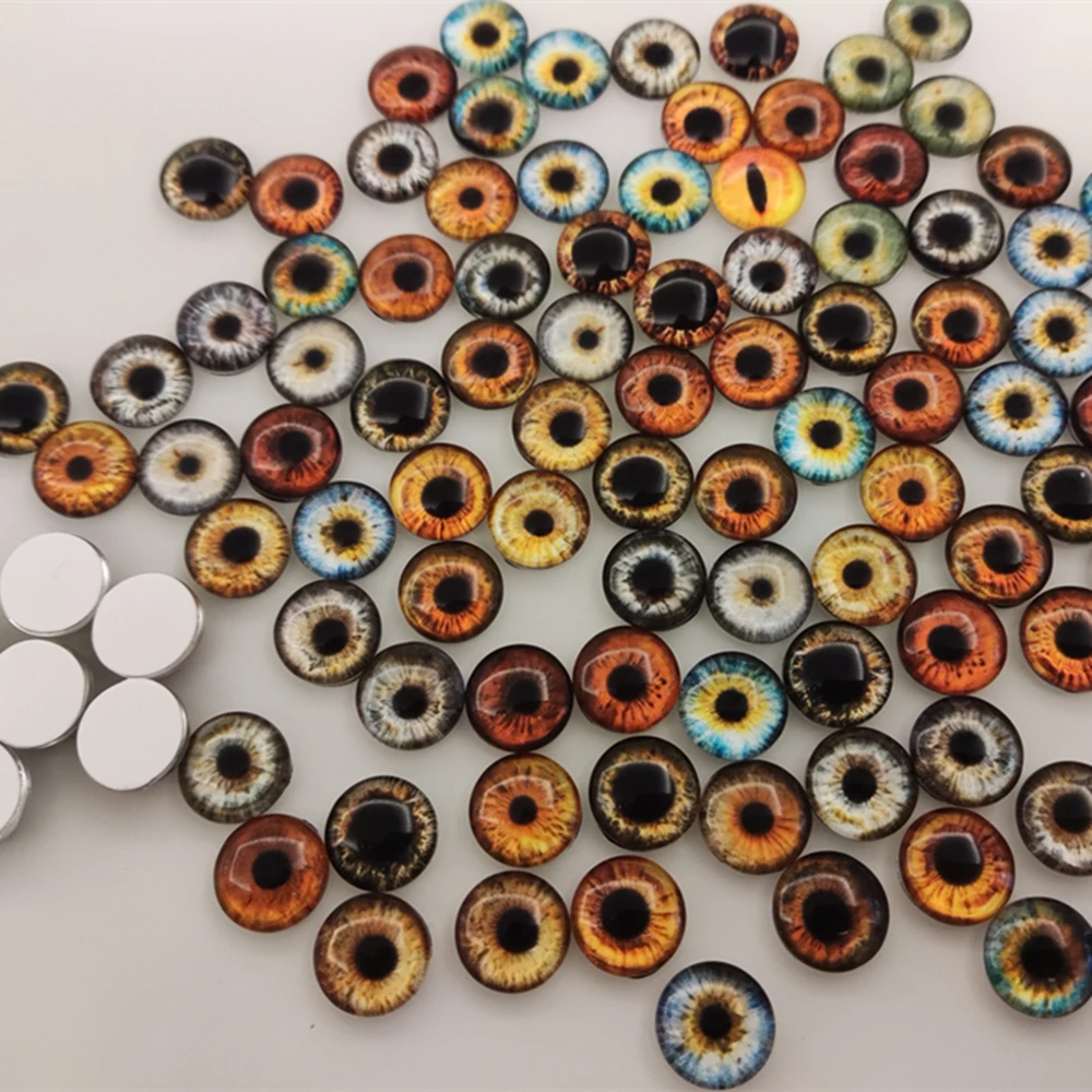 30Pcs Glass Eye for DIY handmade Dolls Animal Cat Dinosaur