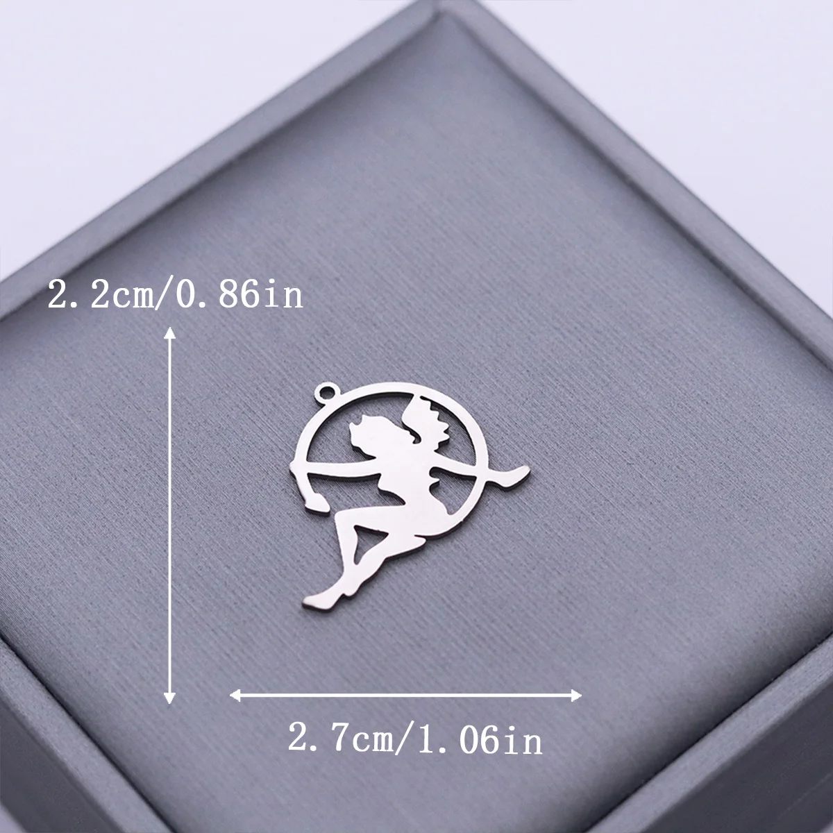 3pcs Cupid Heart Charms Stainless Steel Hollow Love Angel Romantic Pendant for DIY Jewelry Making Earrings Necklace Accessories