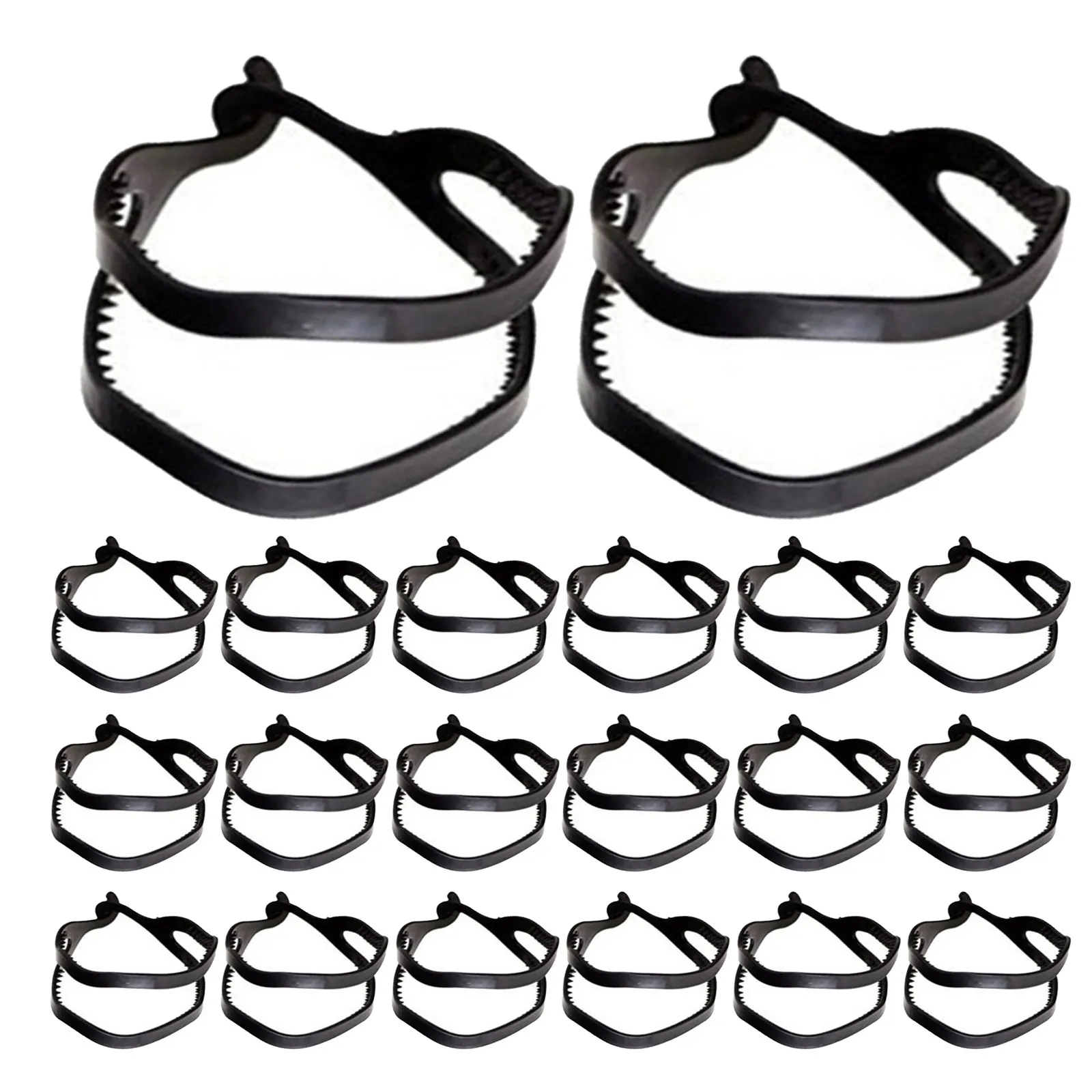 

20 шт. черных пластиковых форм для пучков волос (донаты) с двойным крючком для женщин и девушек, элегантный инструмент для быстрой укладки волос, приспособление для создания причесок