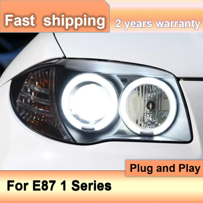 Car Accessories for BMW E87 Front Lamp 2004-2011 BMW 1 Series Head Lights 120i 118i DRL Turn Signal High Beam Projector Lens